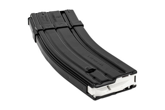 The E Lander 556 40 round steel magazine features a black coating